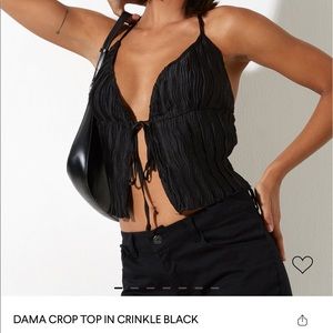 Motel rocks xs black crop top